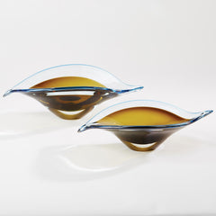 Bent Leaf Bowl: Amber