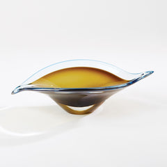 Bent Leaf Bowl: Amber