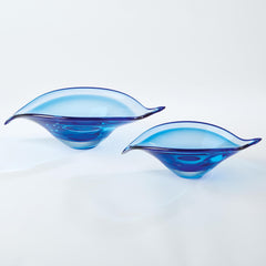 Bent Leaf Bowl Blue
