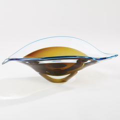 Bent Leaf Bowl: Amber