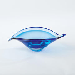 Bent Leaf Bowl Blue