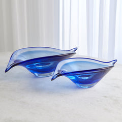 Bent Leaf Bowl Blue