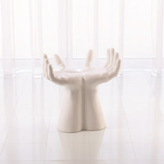 Hands Stool-Matte White
