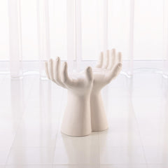 Hands Stool-Matte White