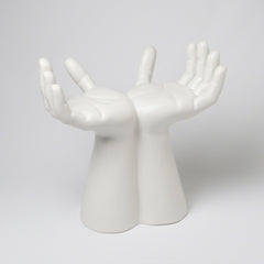 Hands Stool-Matte White