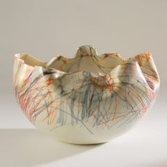Cambrian Bowl - Orange And Blue