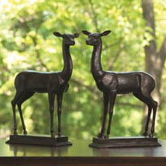 Fawn Sculpture Pair