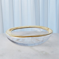 Organic Formed Bowl And Vase Gold