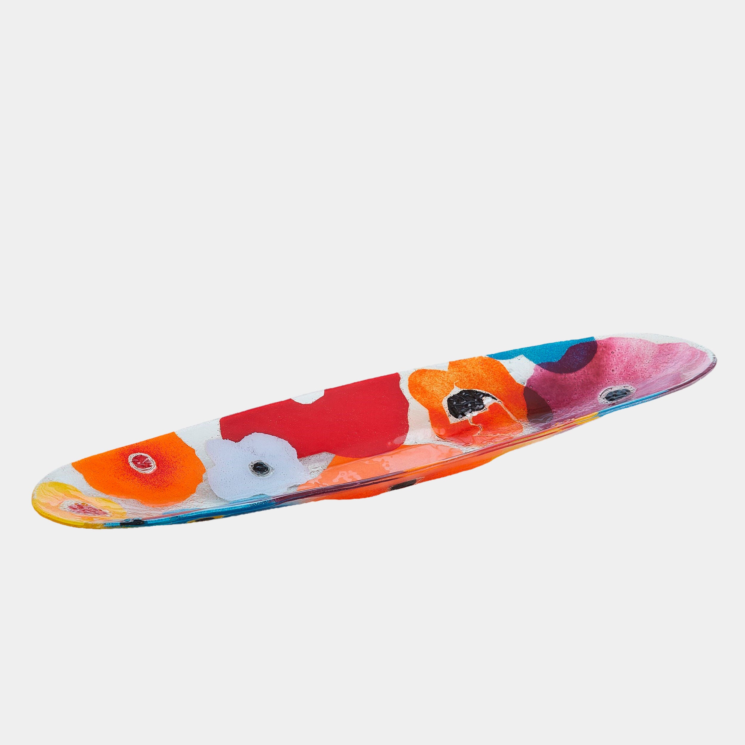 Fused Floral Boat Bowl