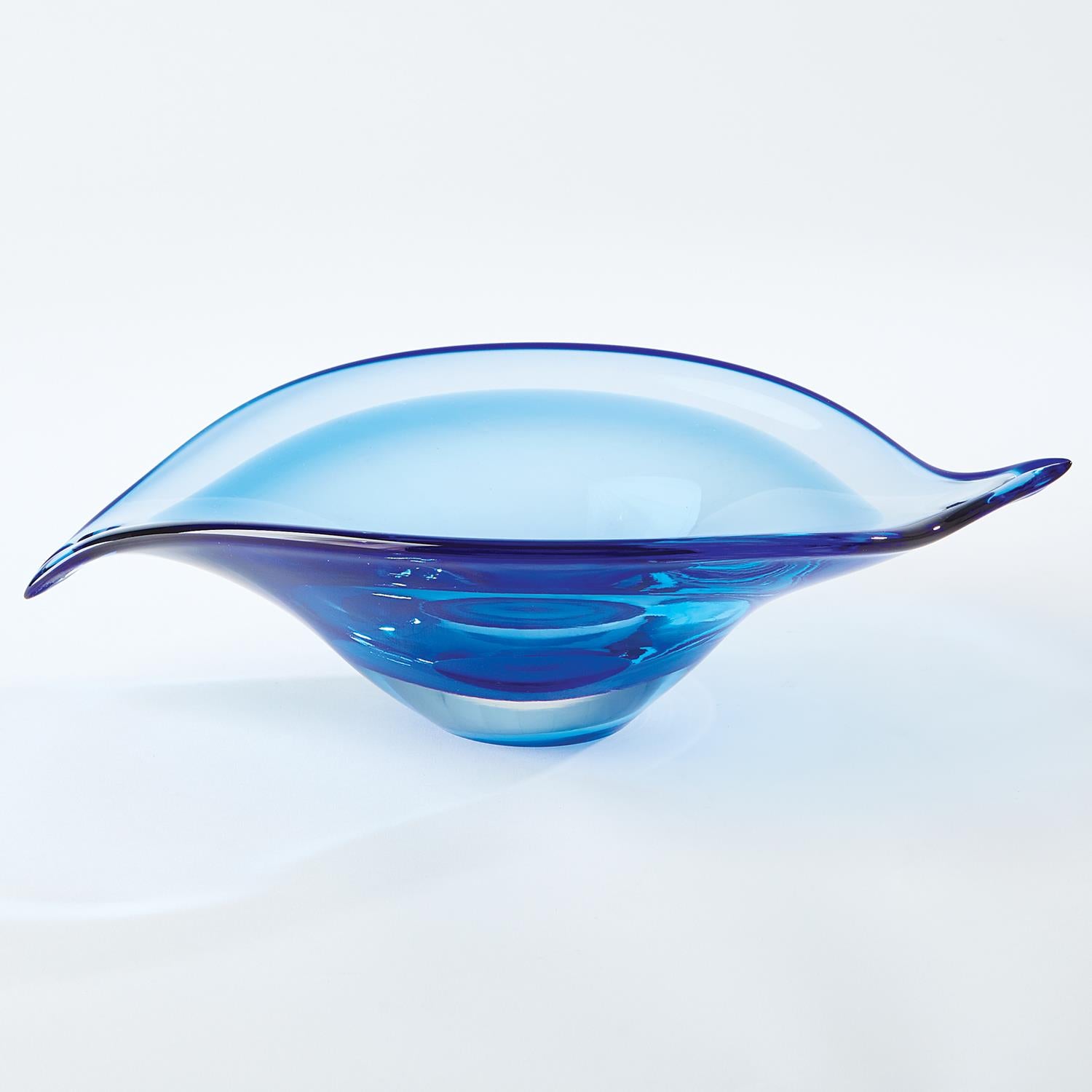 Bent Leaf Bowl Blue