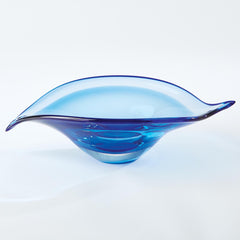 Bent Leaf Bowl Blue