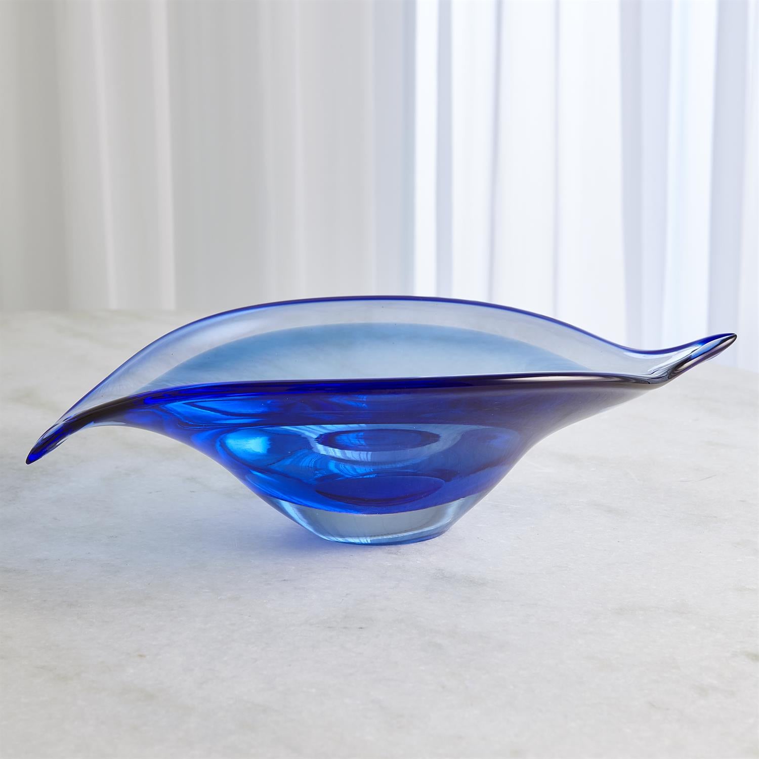 Bent Leaf Bowl Blue