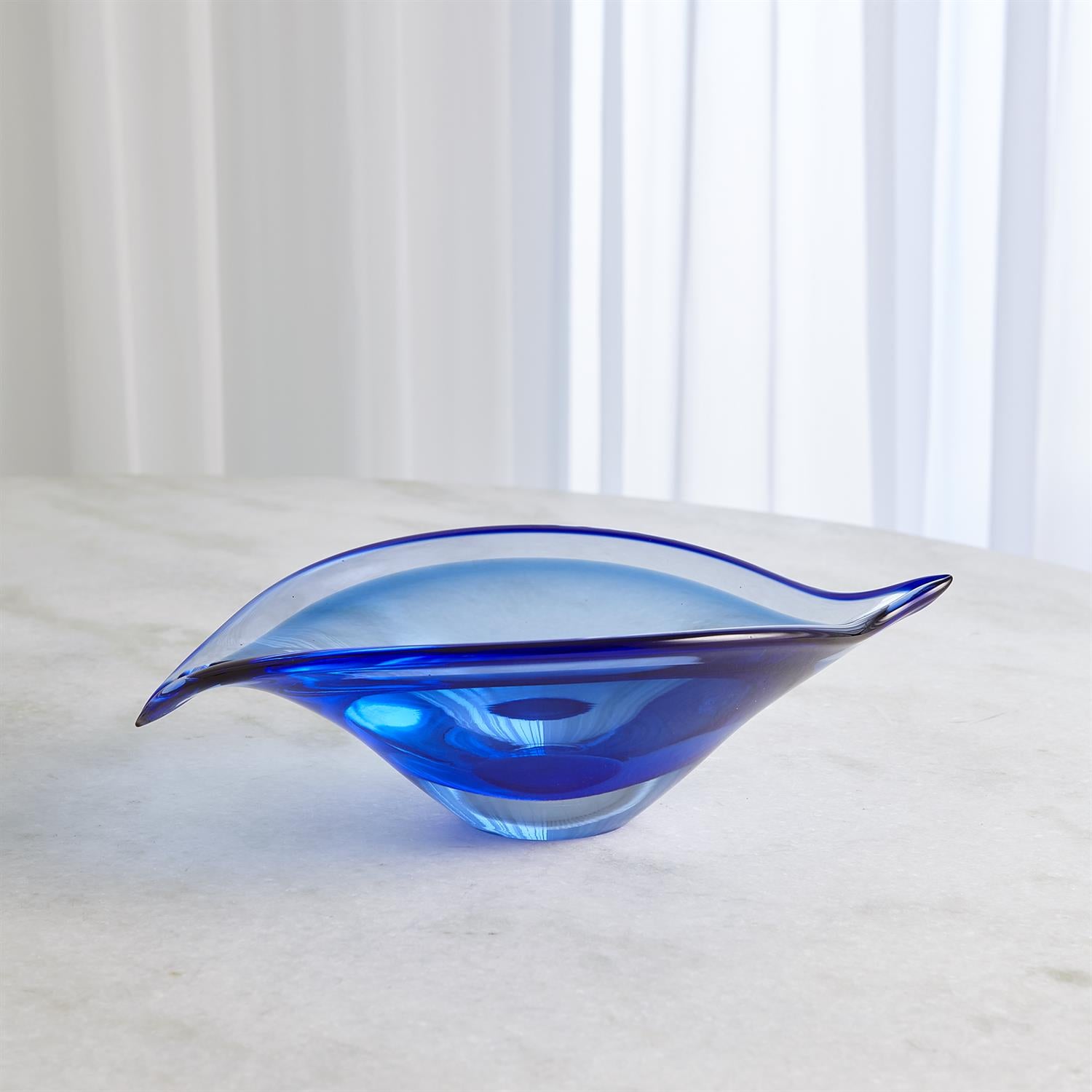 Bent Leaf Bowl Blue
