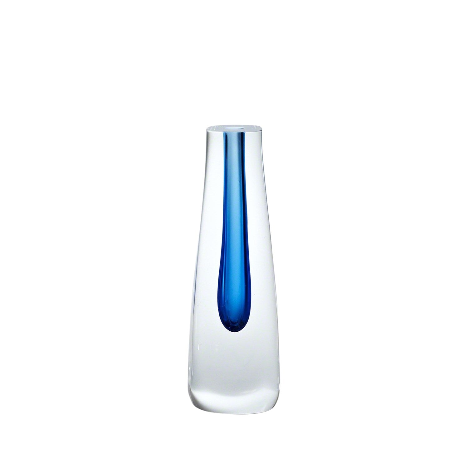 Triangle Cut Glass Vase