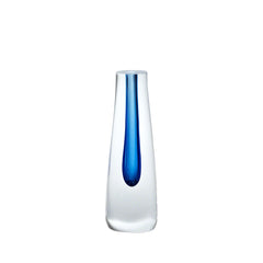 Triangle Cut Glass Vase