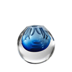 Triangle Cut Glass Vase
