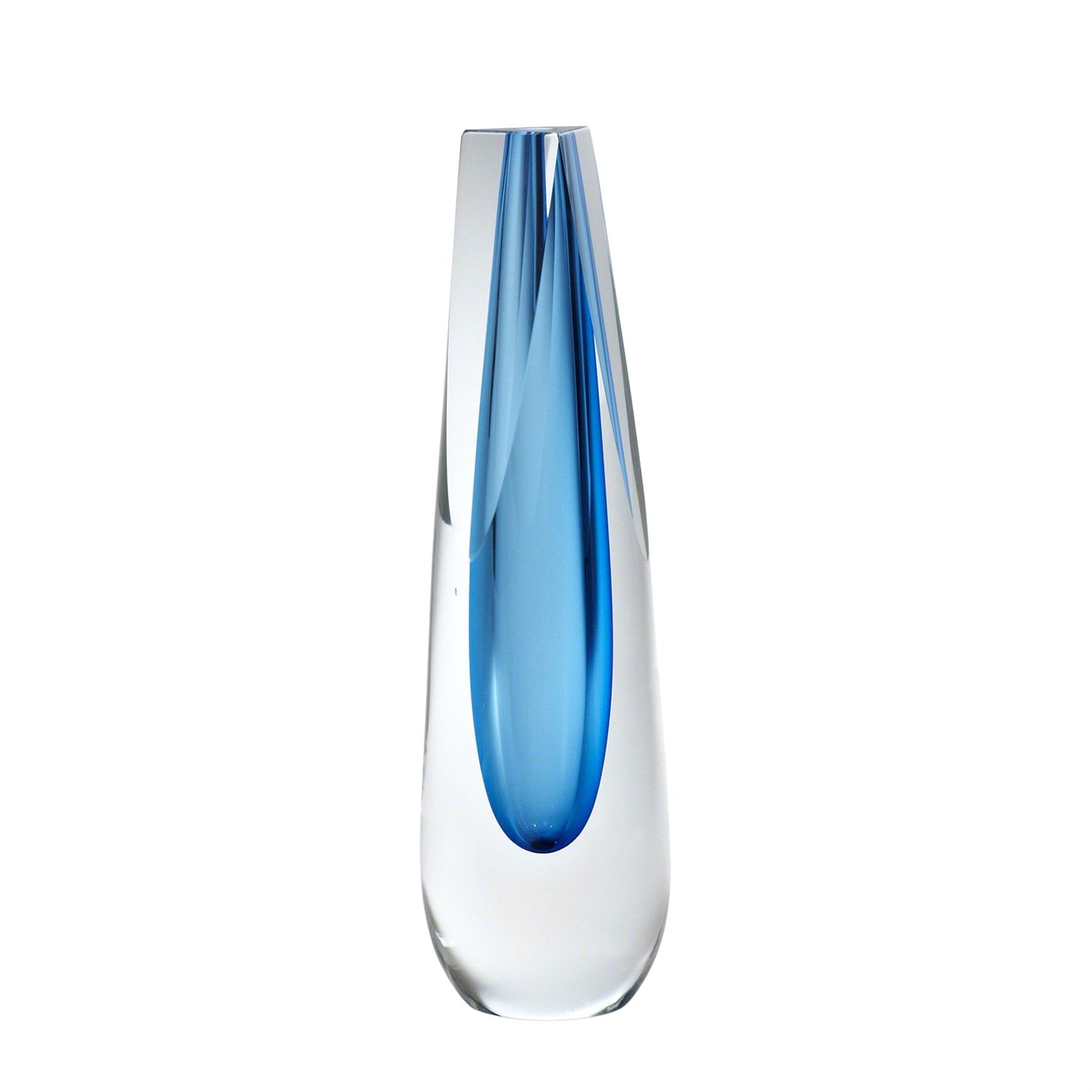 Triangle Cut Glass Vase