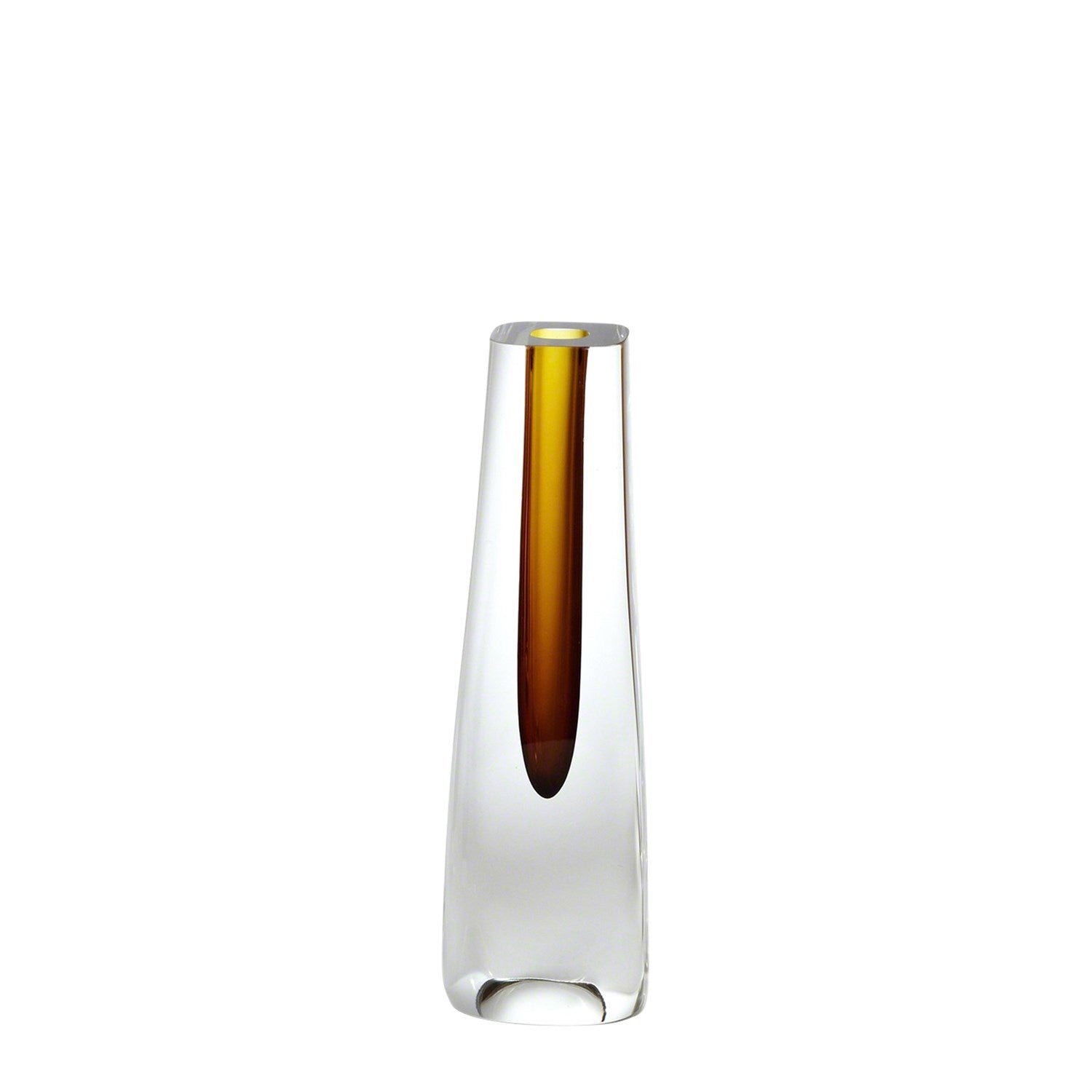 Triangle Cut Glass Vase