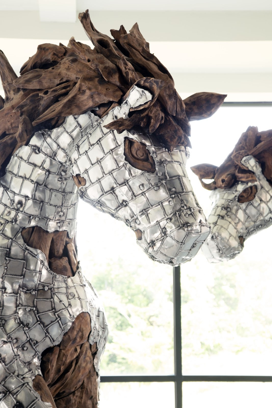 Mustang Horse Armored Sculpture