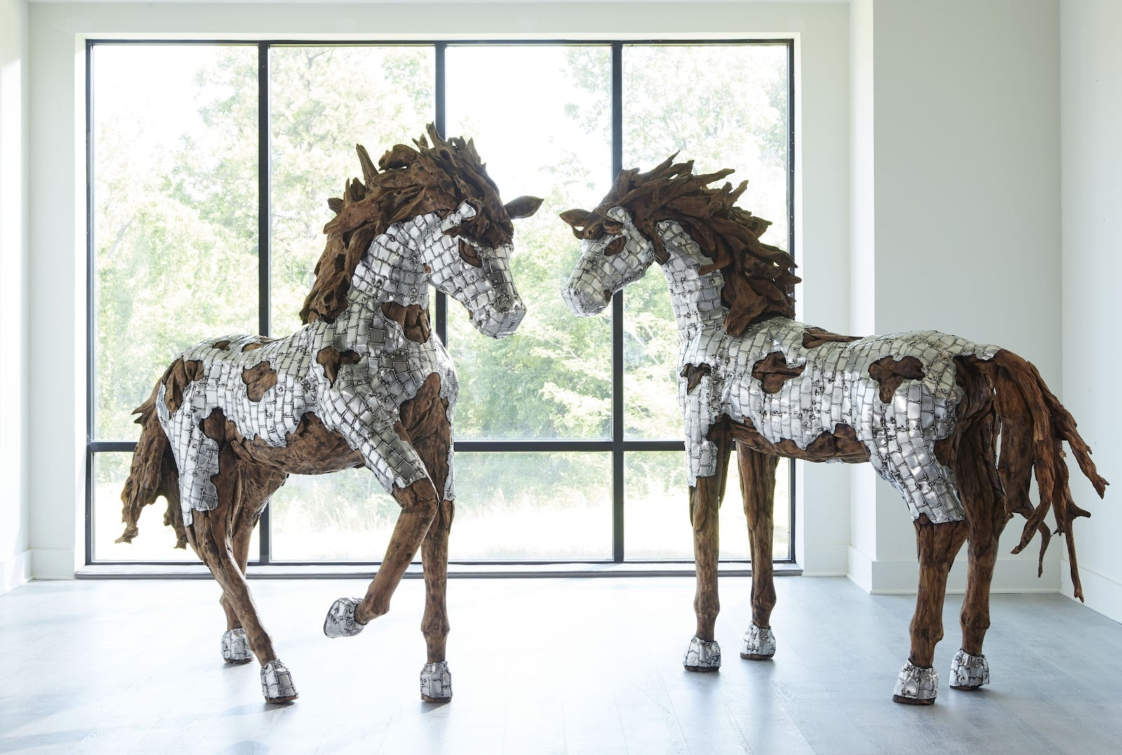 Mustang Horse Armored Sculpture
