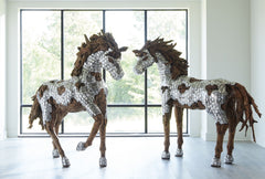 Mustang Horse Armored Sculpture