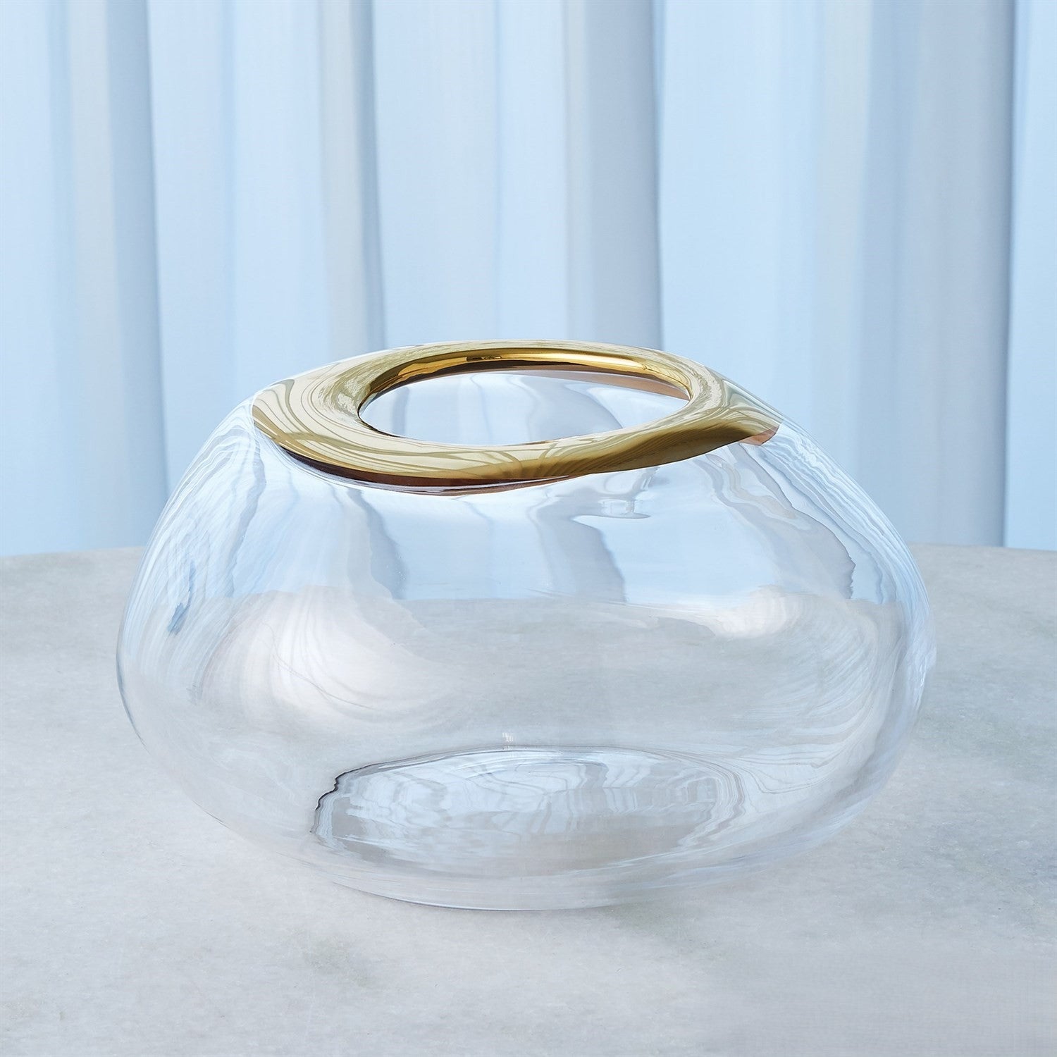 Organic Formed Bowl And Vase Gold