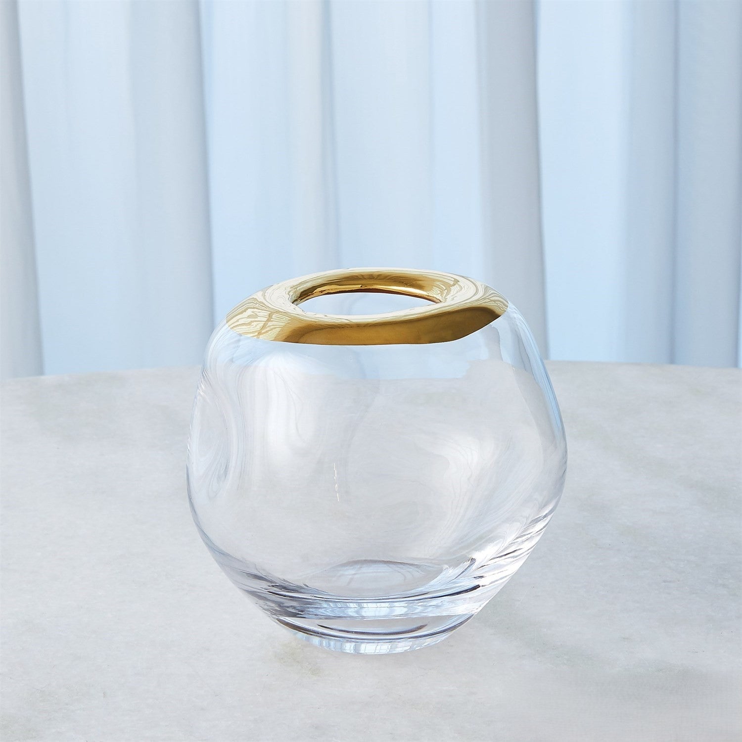 Organic Formed Bowl And Vase Gold