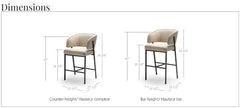Madison barstool and counterstool