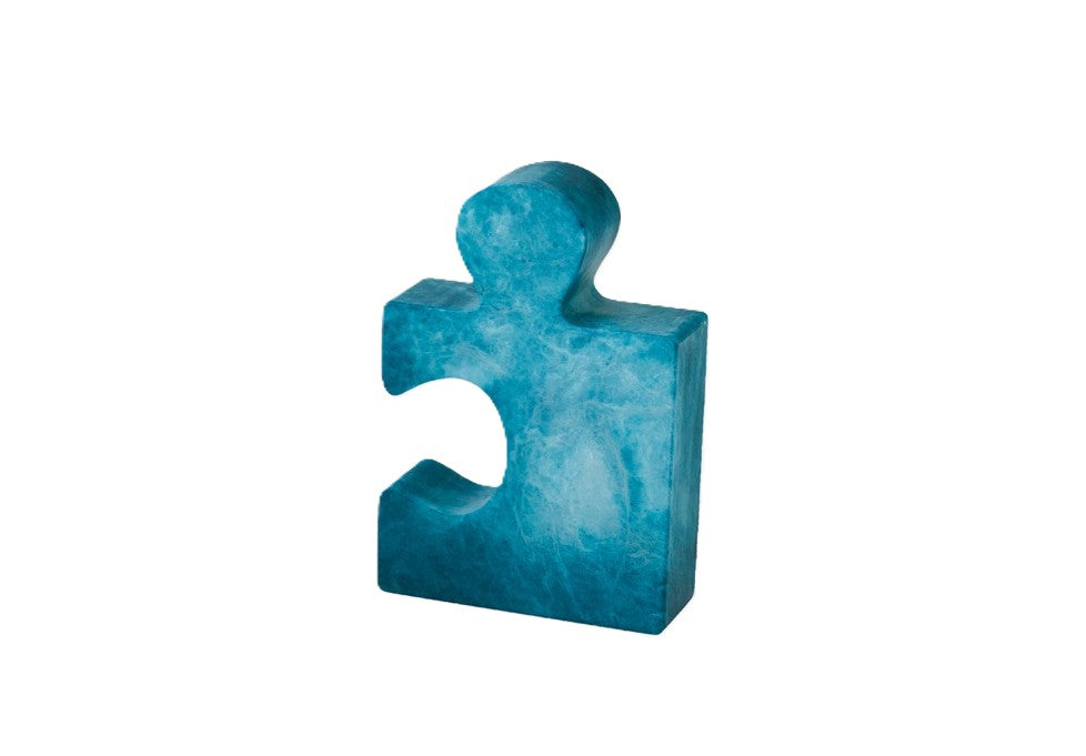 Alabaster Jigsaw Bookends