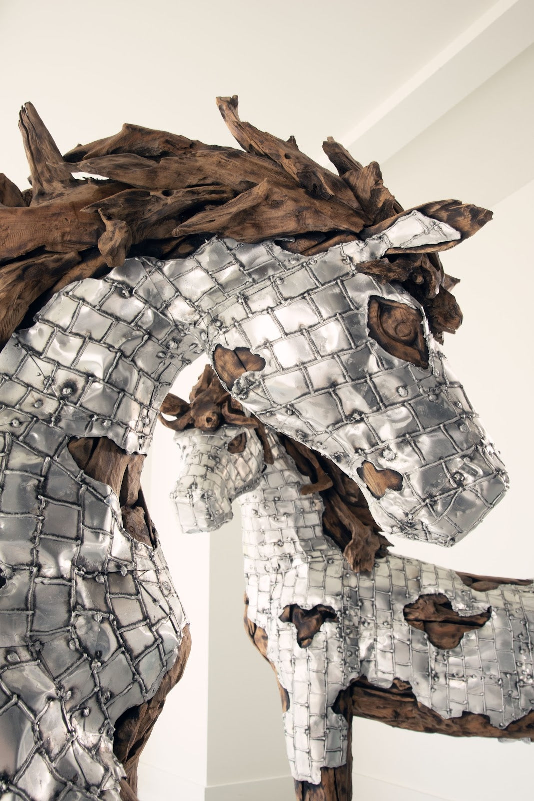 Mustang Horse Armored Sculpture